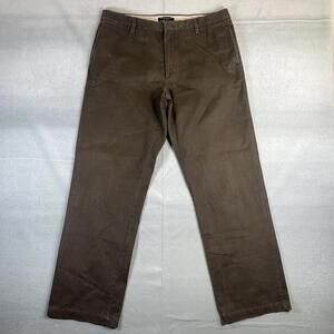 Banana Republic Gavin Chino Pants Mens 36x34 Brown Straight Cotton Twill